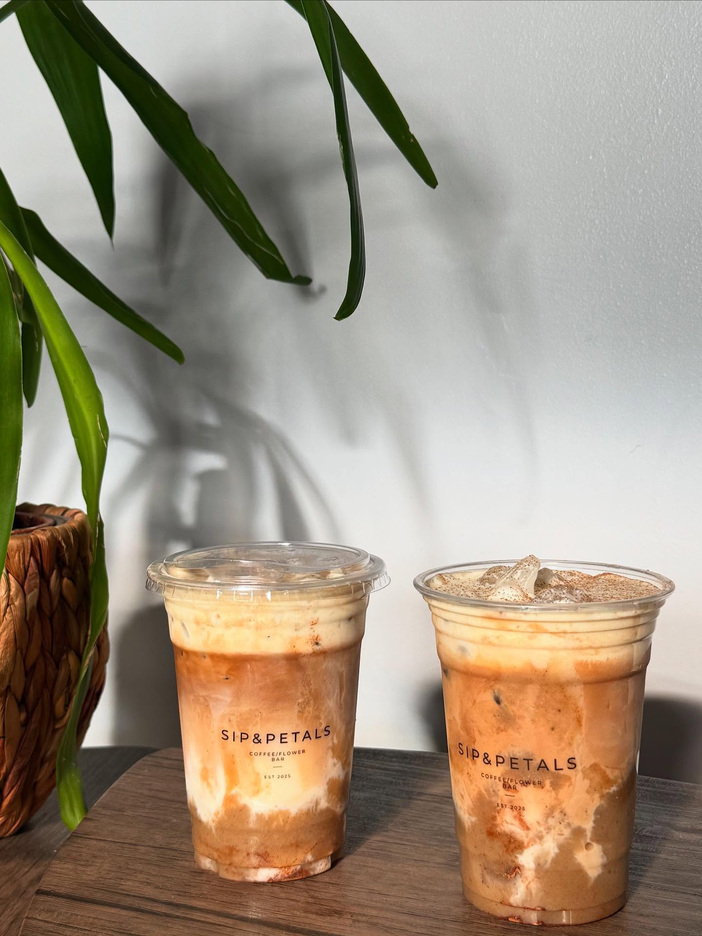 Sip & Petals iced coffee