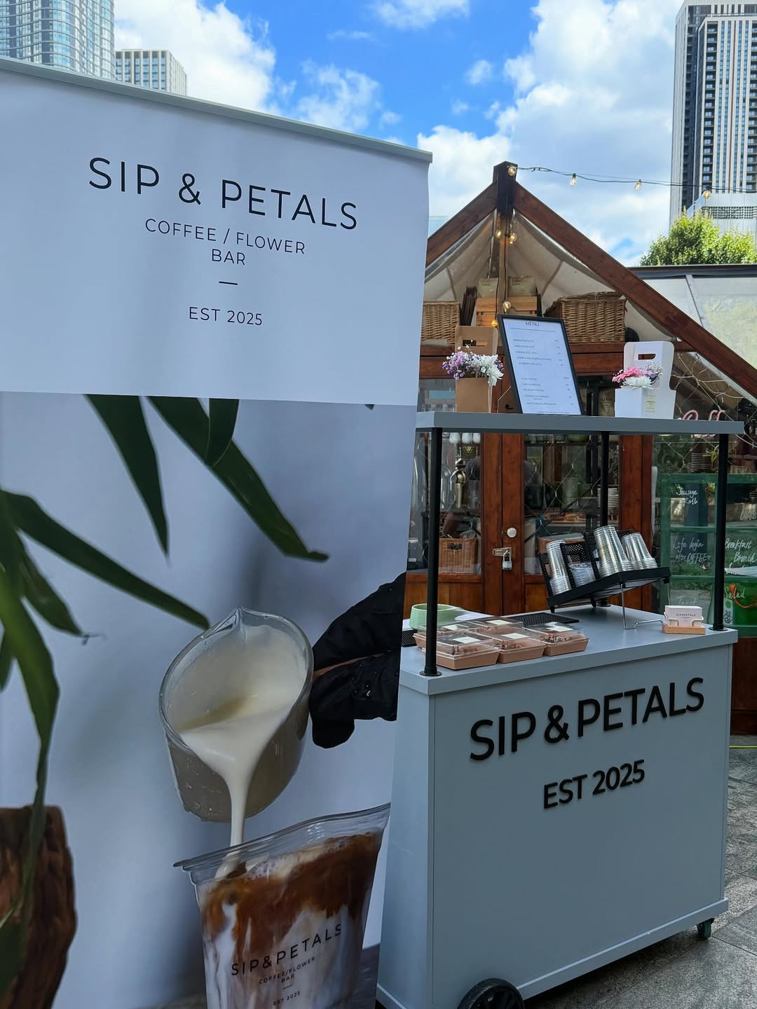 Sip & Petals coffee cart